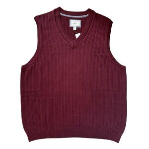 Jos A Bank V-Neck Ribbed Sweater Vest 1905 Collection